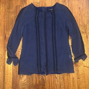 JCrew Women's Navy Blouse Size 00